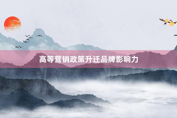 高等营销政策升迁品牌影响力